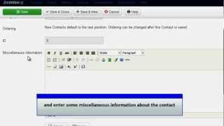 Joomla 3.0 - Add a Contact Form